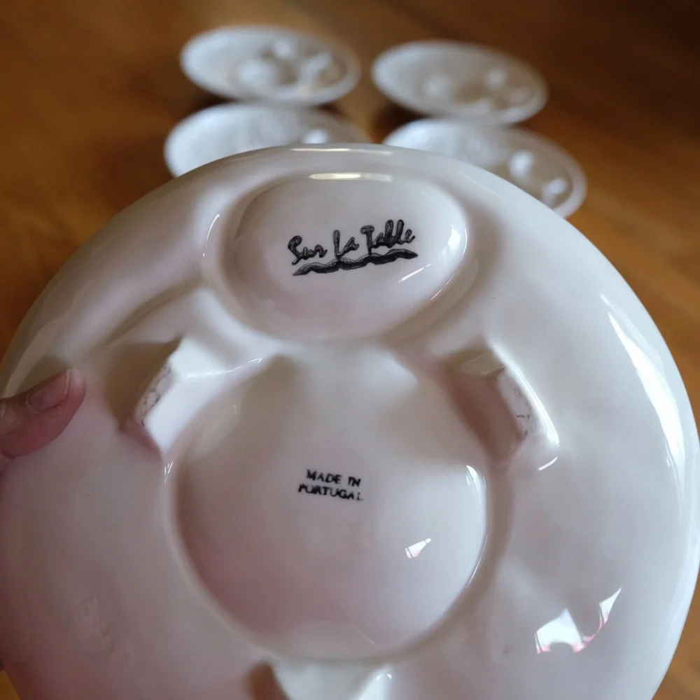 Sur La Table Vintage set of 8 Made in Portugal Artichoke plates